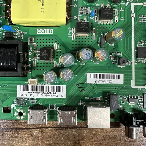 Vizio TV Main Board E48-C2 - TP.MT5580.PC76 , 755.00W01.E001 , 755.00W01.E004 - Picture 3 of 5
